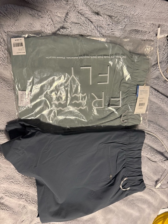 Free Fly Apparel Pants - Free Fly Apparel Women's Athletic Shorts - Sage Green & Slate Blue